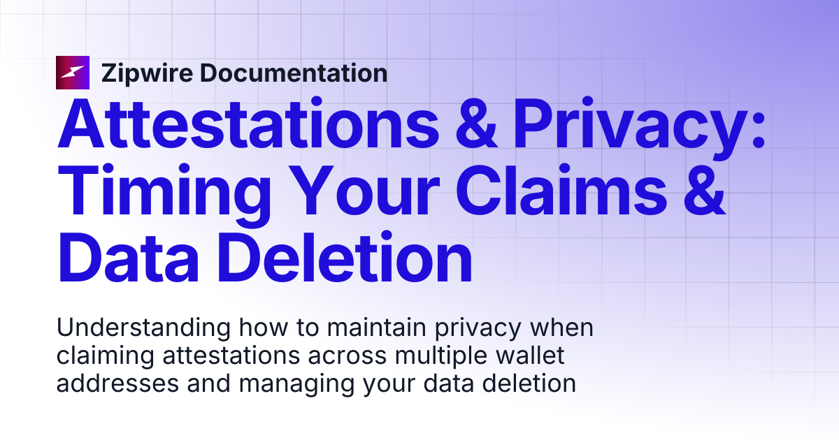 Attestations & Privacy: Timing Your Claims & Data Deletion | Zipwire ...